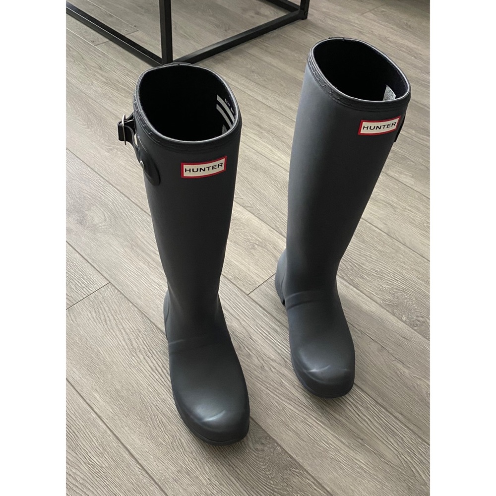 Hunter Tour Packable Black Waterproof Rain Boot